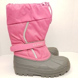 LL Bean Northwoods Pink/Black Girls 5 Winter Boots